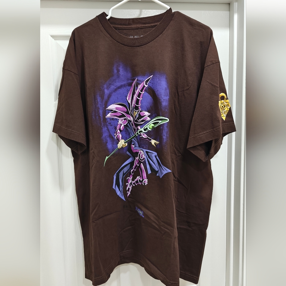 Yugioh Yu-Gi-Oh Dark Magician Yugi Brown Oversized Short Sleeve T-Shirt